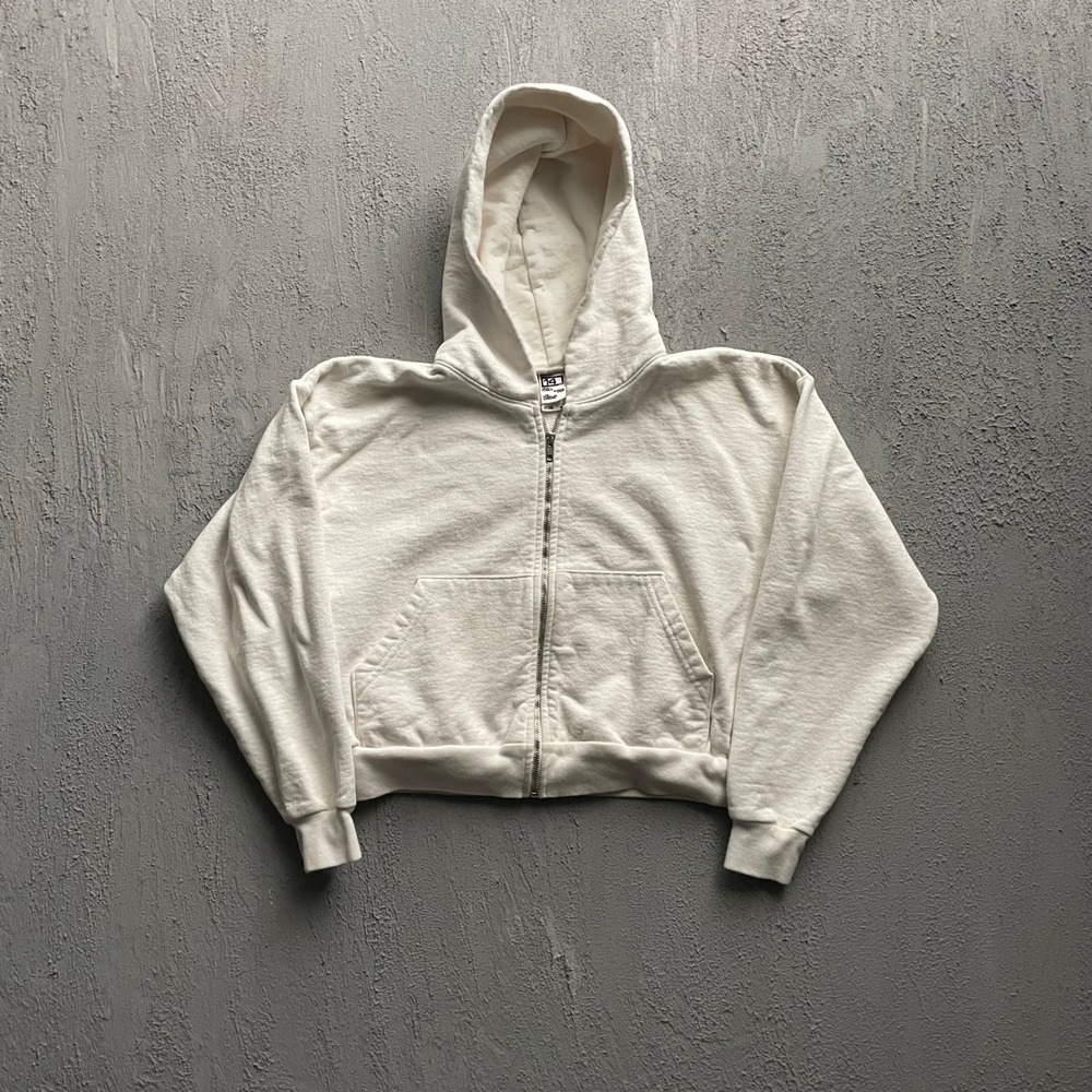 Los Angeles Apparel Zip Up Hoodie Unisex Small/Medium White
